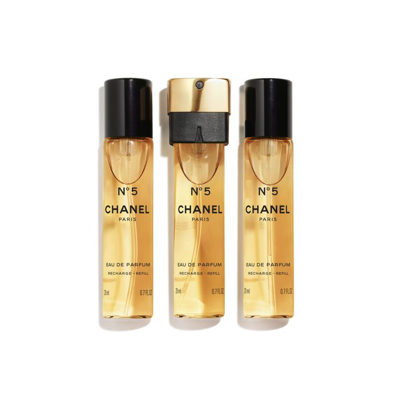 CHANEL NO.5 FOR WOMEN EDT 3x20 ml REFILL TRAVEL SPRAY