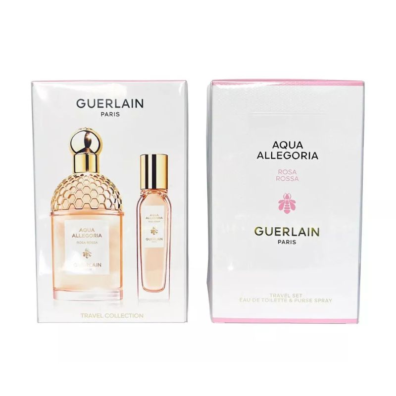 Guerlain Aqua Allegoria Rosa Rossa For Women Set EDT 125ml + EDT 15ml Purse Spray (Travel Collection)