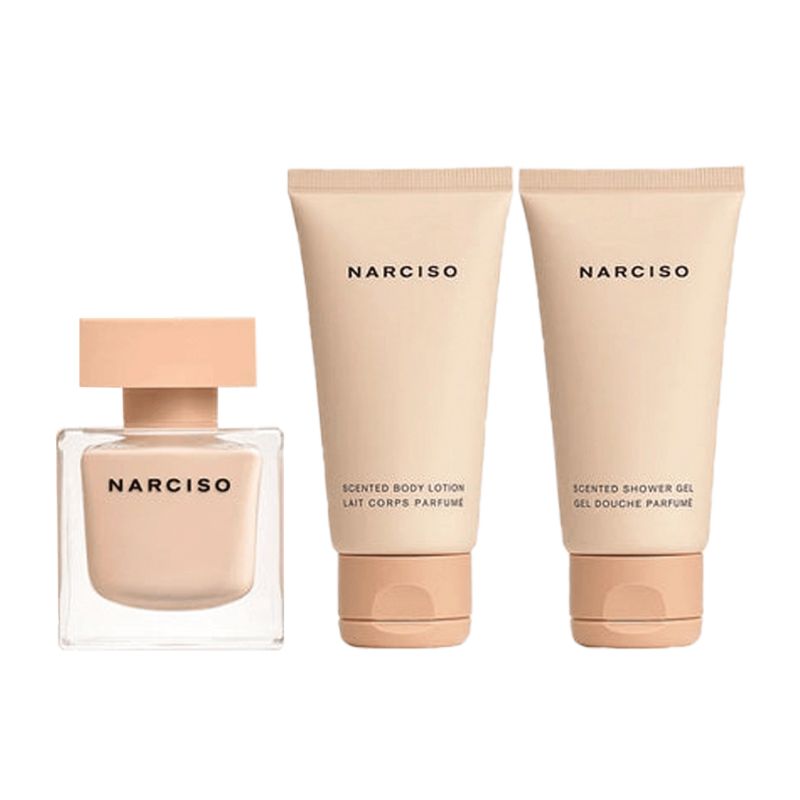 Narciso Rodriguez Narciso Poudree For Women Set EDP 50ml+Scented Body Lotion 50ml+ Scented Shower Gel 50ml