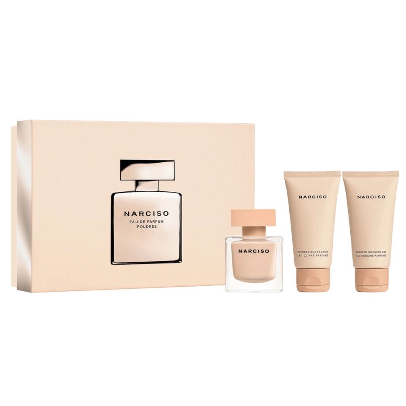 Narciso Rodriguez Narciso Poudree For Women Set EDP 50ml+Scented Body Lotion 50ml+ Scented Shower Gel 50ml