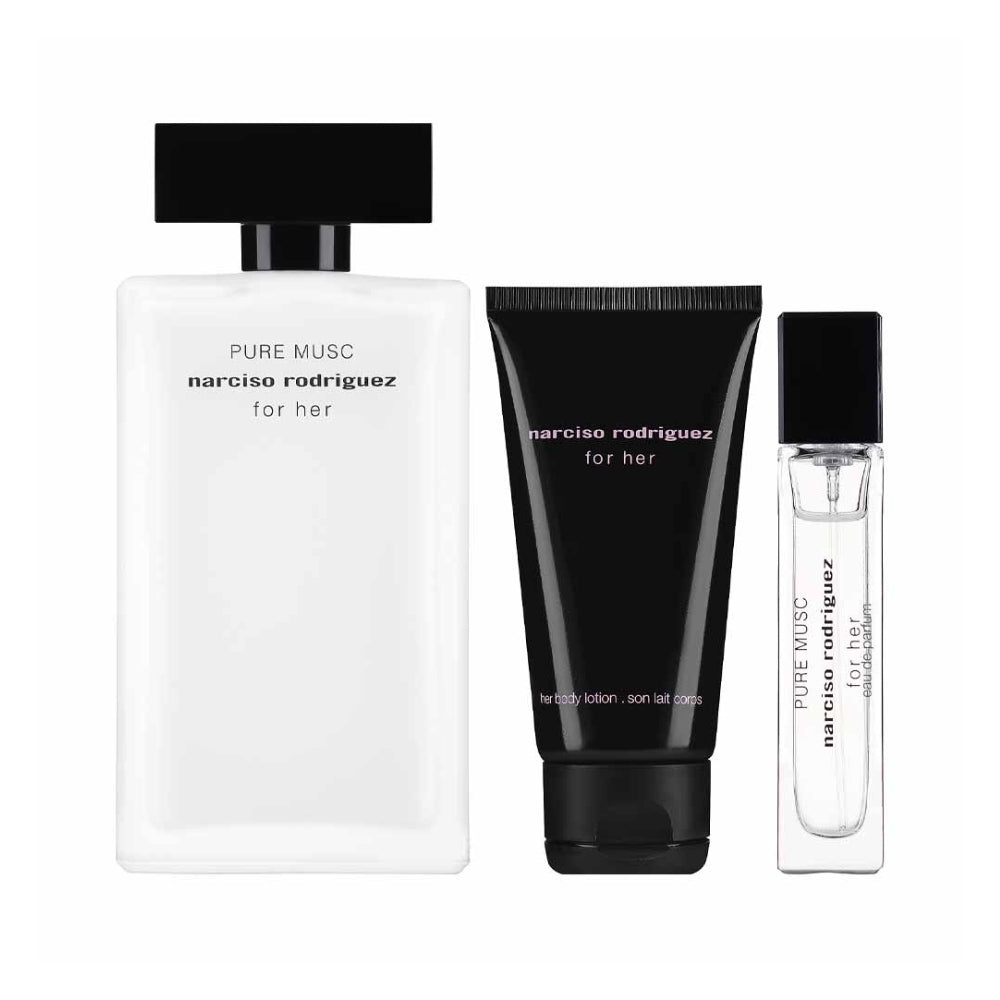 Narciso Rodriguez Pure Musc For Her For Women Set EDP 100ml + EDP 10ml Purse Spray + Body Lotion 50ml