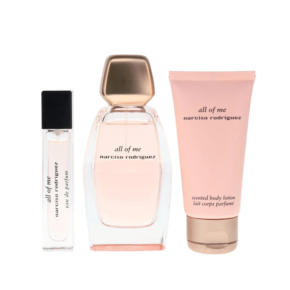 Narciso Rodriguez All Of Me For Women Gift Set EDP 90ml + EDP 10ml Purse Spray + Scented Body Lotion 50ml