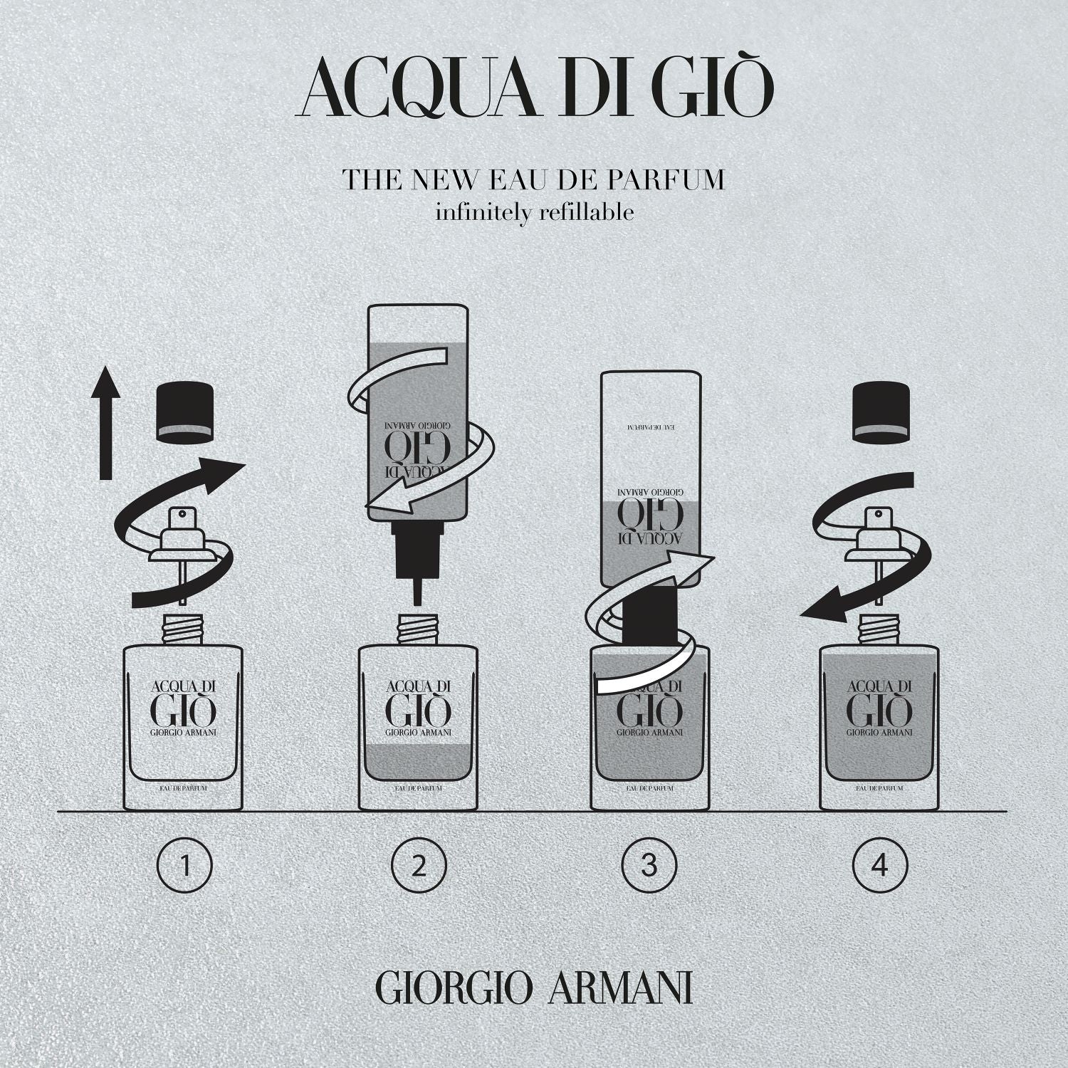 Giorgio Armani Acqua Di Gio Eau De Parfum For Men - Aromatic Aquatic Perfume 150ml Refill