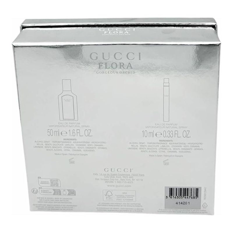Gucci Flora Gorgeous Orchid For Women Set EDP 50ml + EDP 10ml
