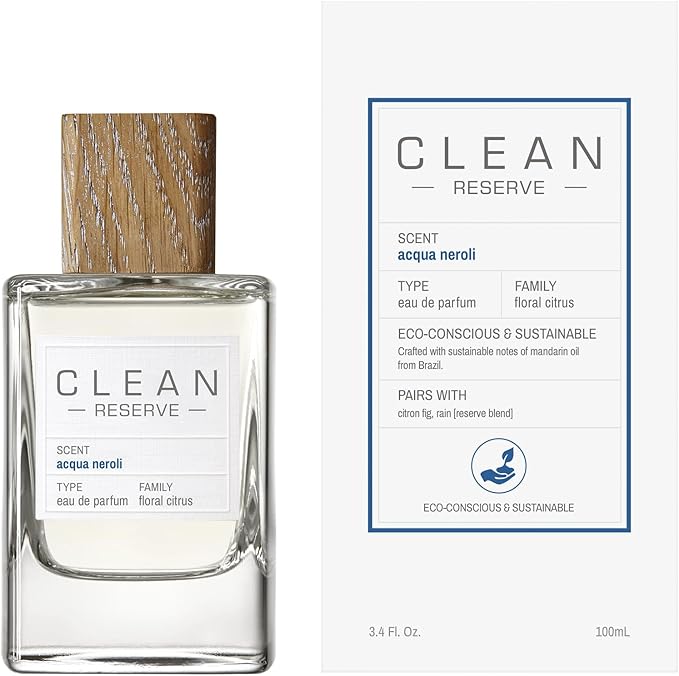 Clean Reserve Acqua Neroli Eau De Parfum For Unisex - Floral Perfume 100ml