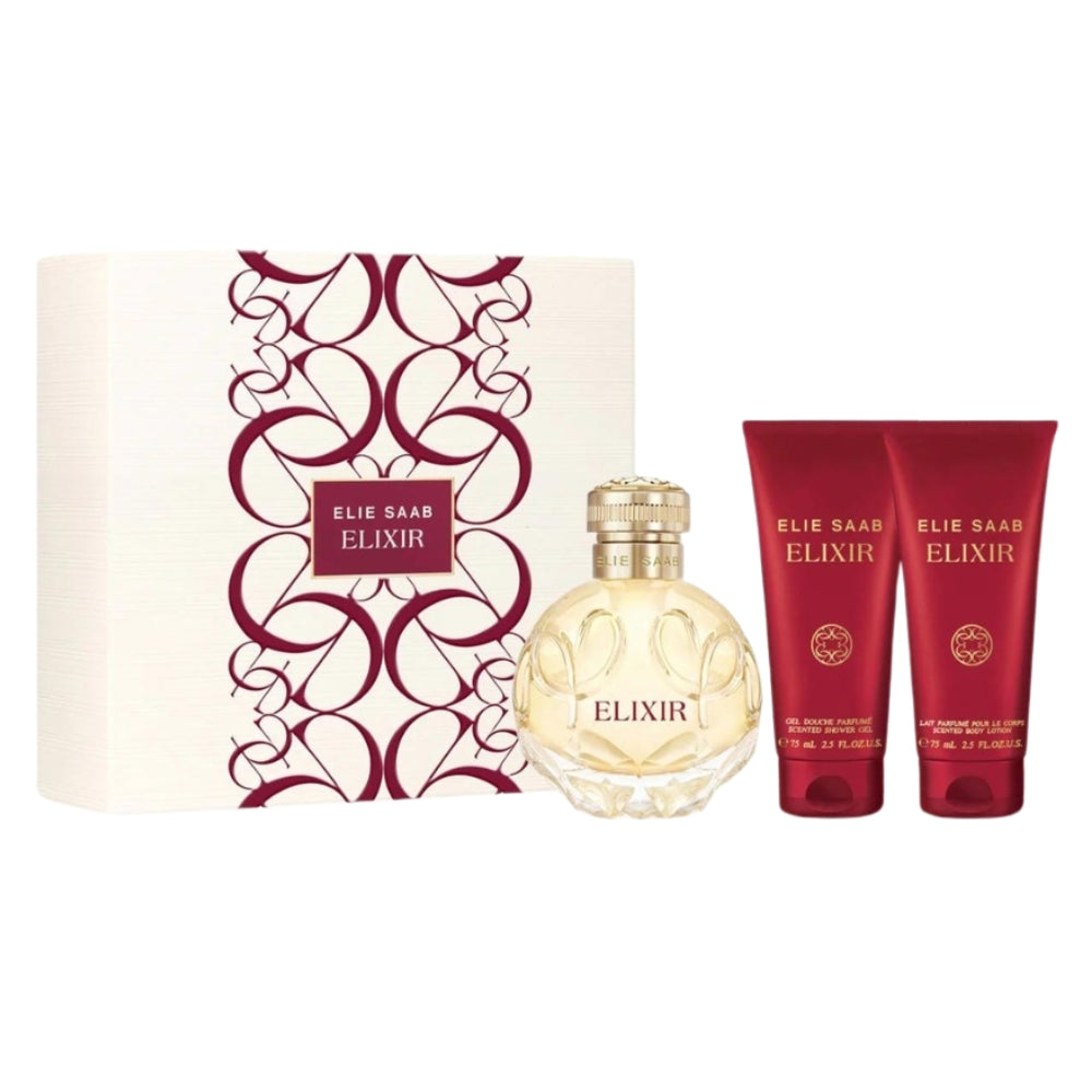 Elie Saab Elixir For Women Set EDP 100ml + Scented Body Lotion 75ml + Scented Shower Gel 75ml