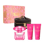 Versace Bright Crystal Absolu For Women Set EDP 90ml + Perfumed Body Lotion 100ml + Perfumed Shower Gel 100ml + Small Beauty Case
