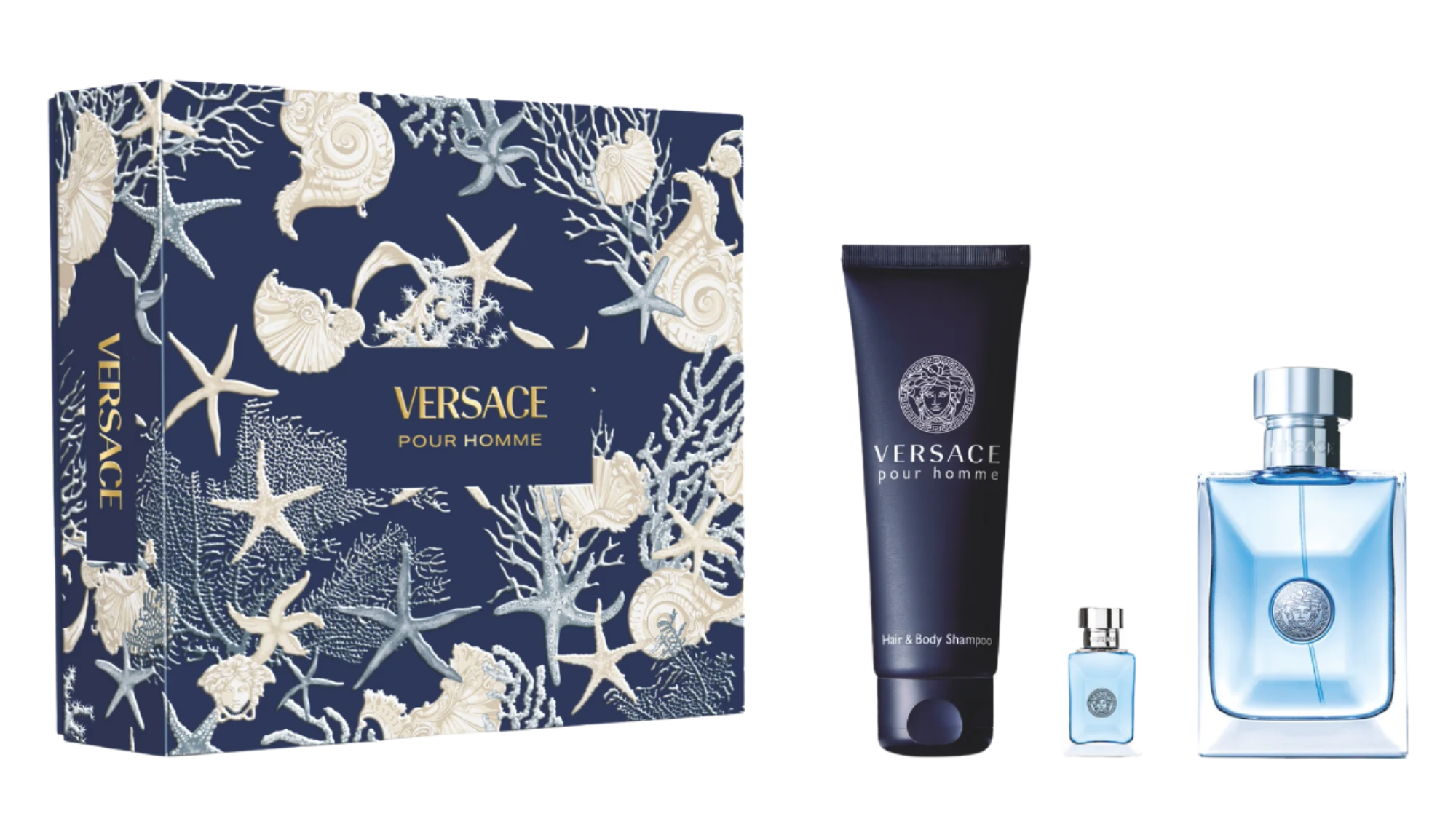 Versace Pour Homme Gift Set For Men