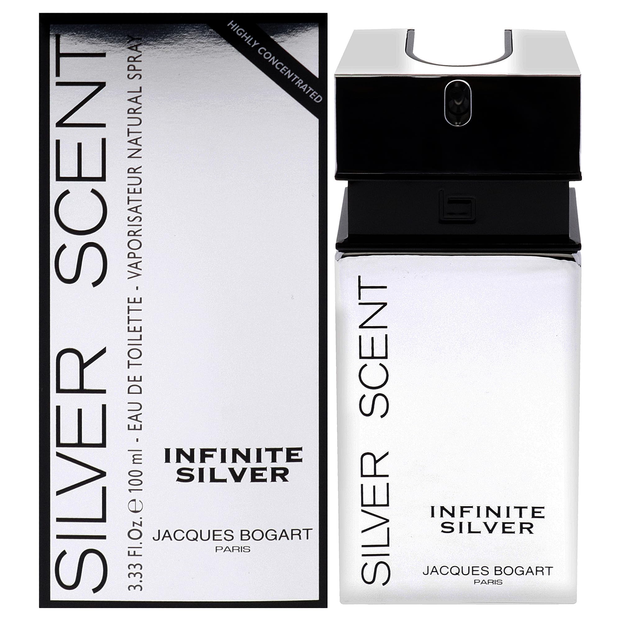 Jacques Bogart Silver Scent Infinite Silver Eau De Toilette For Men - Oriental Fougere Perfume 100ml