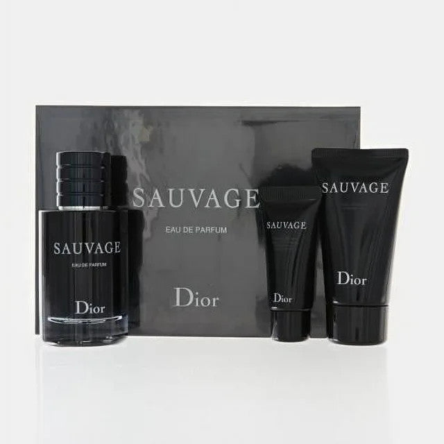 Christian Dior Sauvage  Set EDP 60 Ml + Shower Gel 50 Ml + Moisturizer For Face & Beard 20 Ml For Men