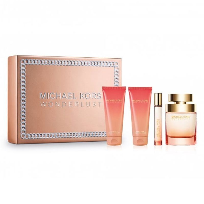 Michael Kors Wonderlust For Women Set EDP 100ml + EDP 10ml Travel Spray + Body Lotion 100ml + Shower Gel 100ml