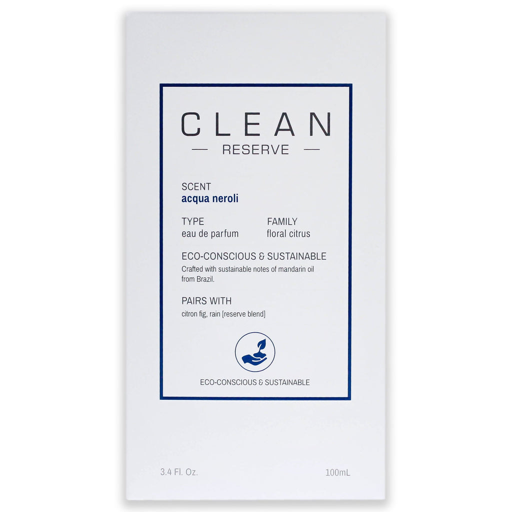 Clean Reserve Acqua Neroli Eau De Parfum For Unisex - Floral Perfume 100ml