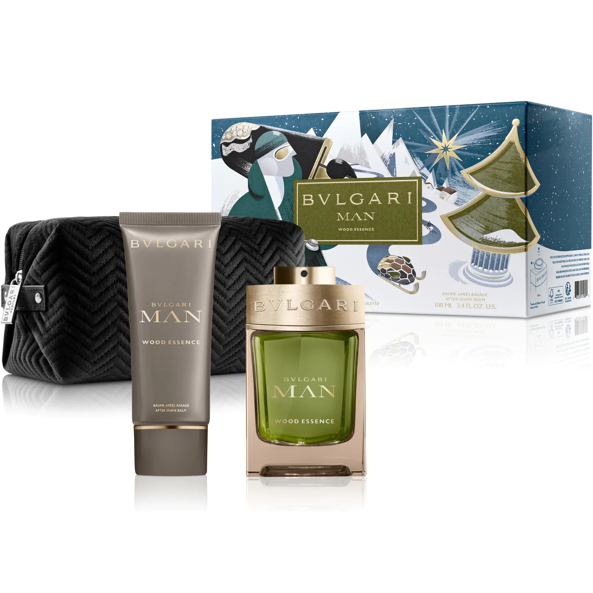 Bvlgari Man Wood Essence Gift Set For Men
