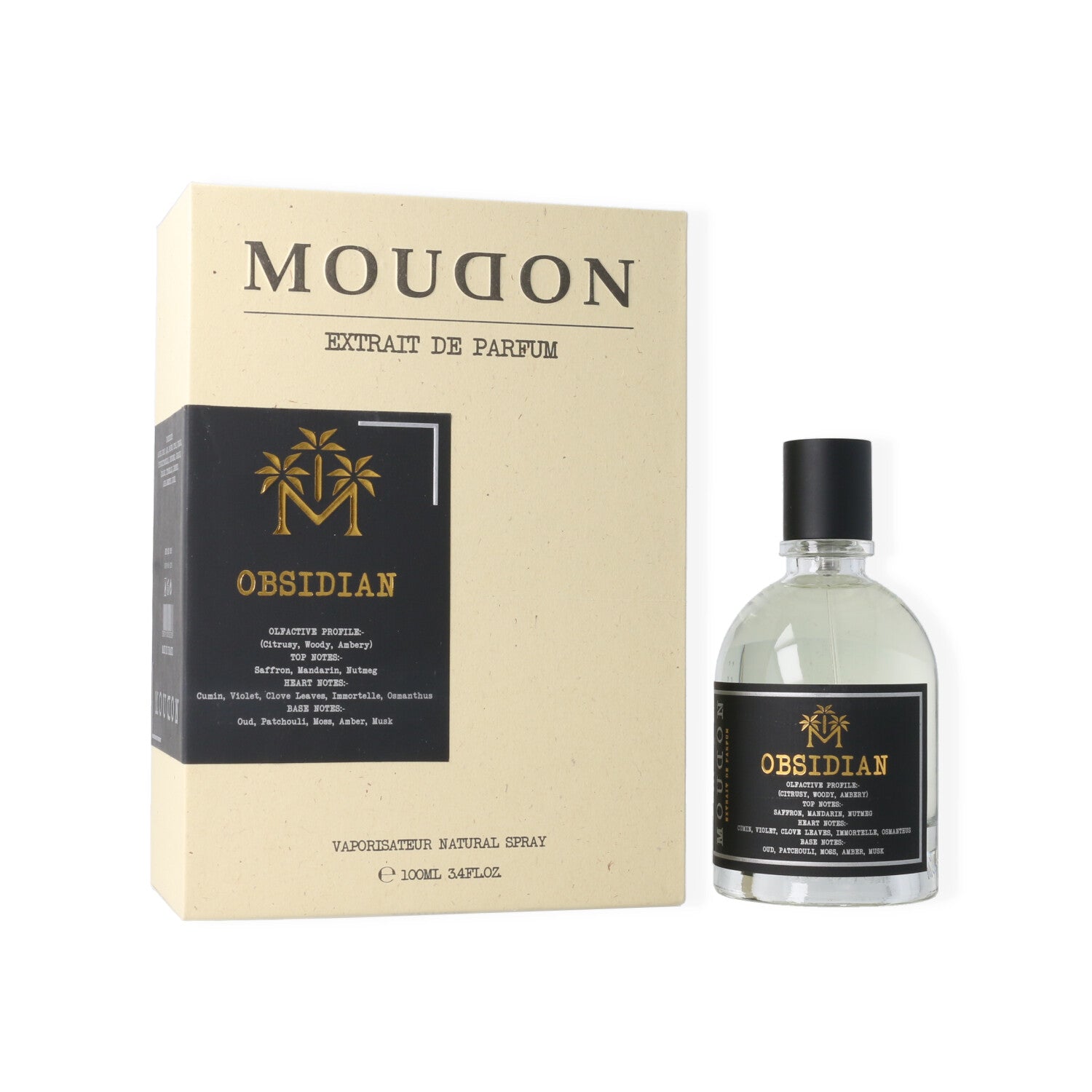 Moudon Obsidian Extrait De Parfum For Unisex 100ml