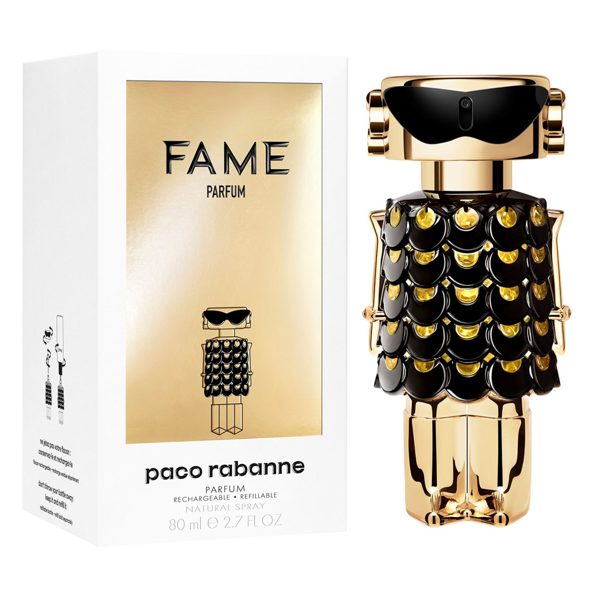 Paco Rabanne Fame Perfume For Women Parfum 80ml Refillable