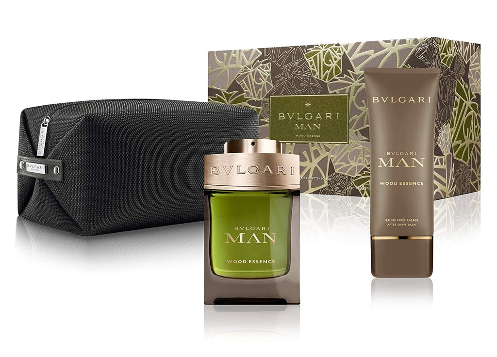Bvlgari Man Wood Essence For Men Set Edp 100 ml + Aftershave Balm 100 ml + Pouch