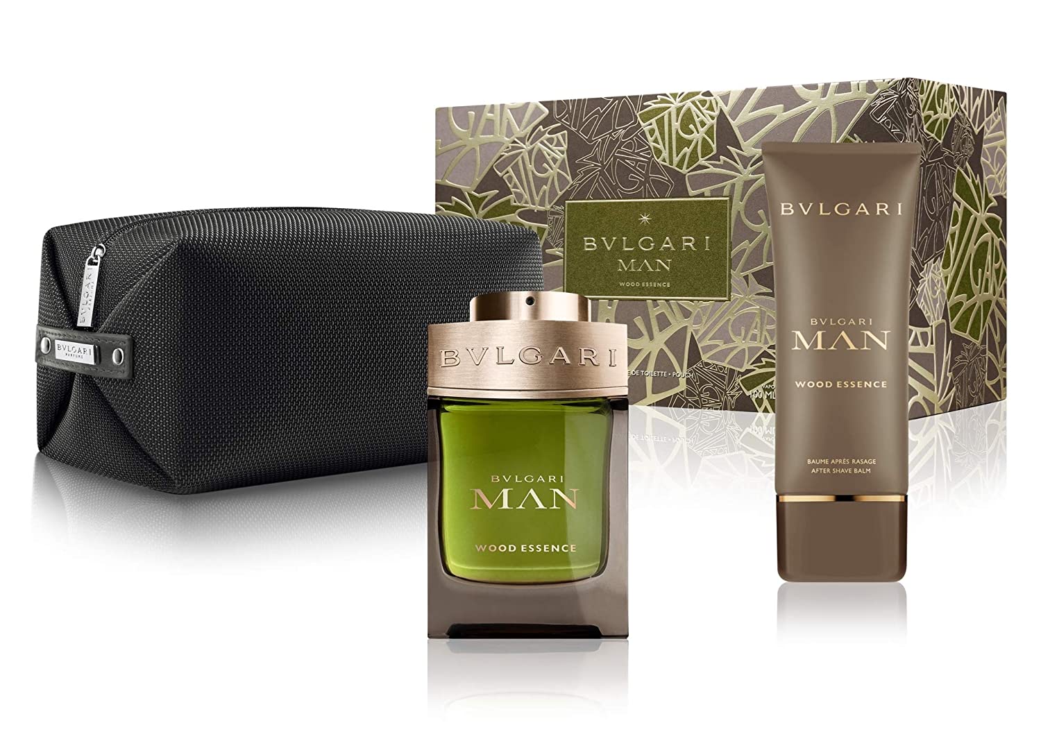 Bvlgari Man Wood Essence For Men Set Edp 100 ml + Aftershave Balm 100 ml + Pouch
