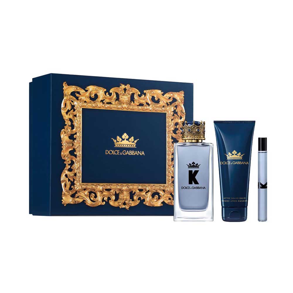Dolce & Gabbana K for Men 3-Piece Gift Set  (100ml EDT Spray +75ml After Shave Balm+10ml EDT Spray)