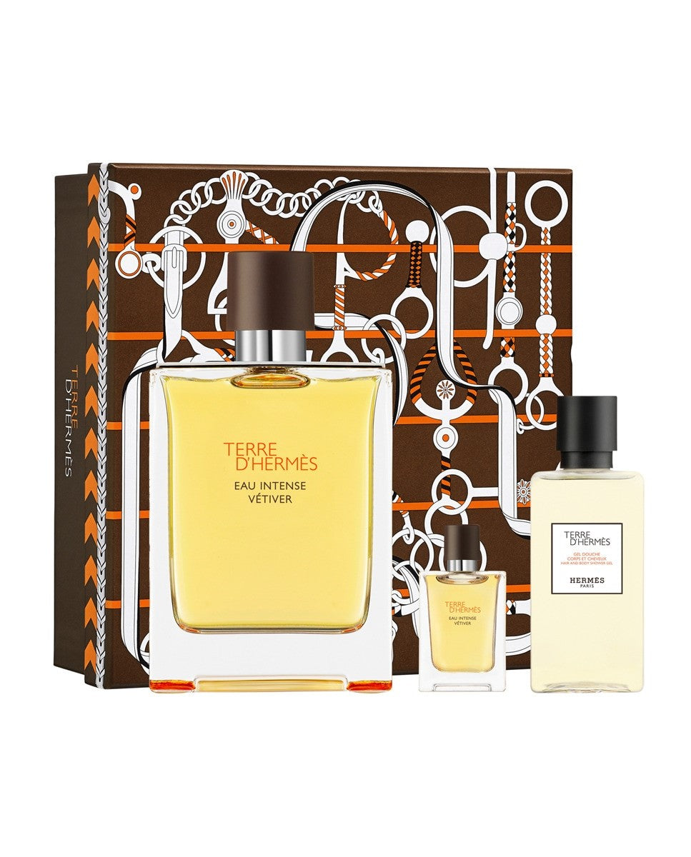Terre D'hermes Vetiver Int. EDP 100ml + 5ml Mini+ 40ml Shower Gel Set