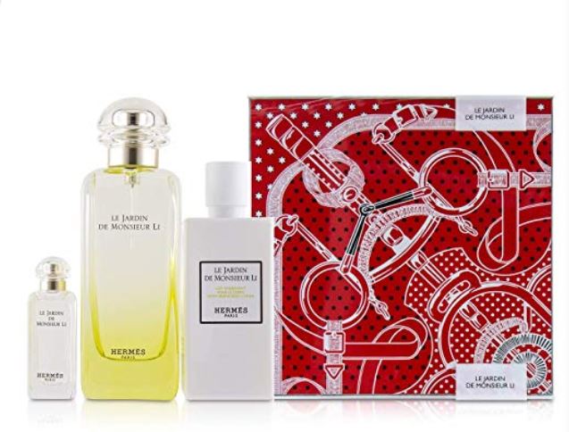 HERMES LE JARDIN DE MONSIEUR LI Perfume for Men SET EDT 100 ml + EDT 7.5 ml + MOISTURIZING BODY LOTION 80 ml
