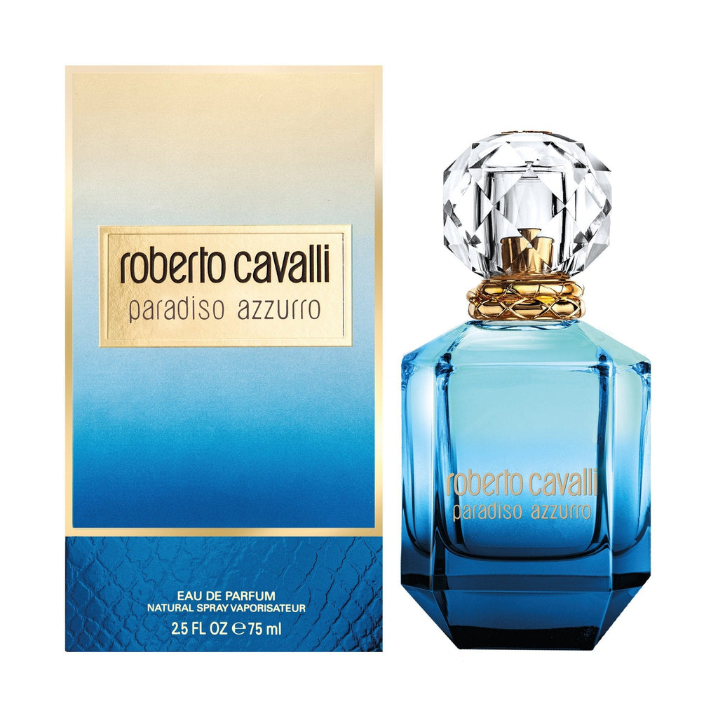 Roberto Cavalli Paradiso Azzurro Eau De Parfum For Women - Floral Aquatic Perfume 75ml