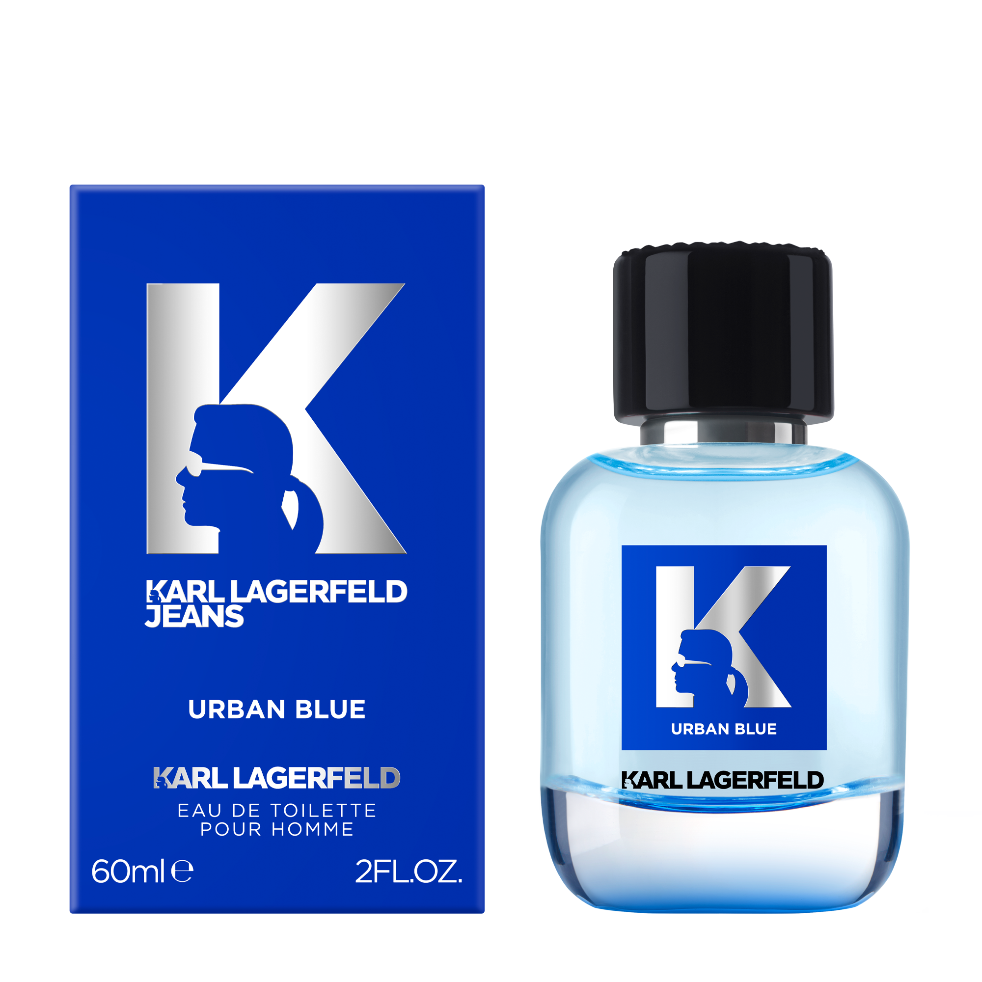 Karl Lagerfeld Jeans Urban Blue Pour Homme Eau De Toilette For Men - Aromatic Aquatic Perfume 60ml