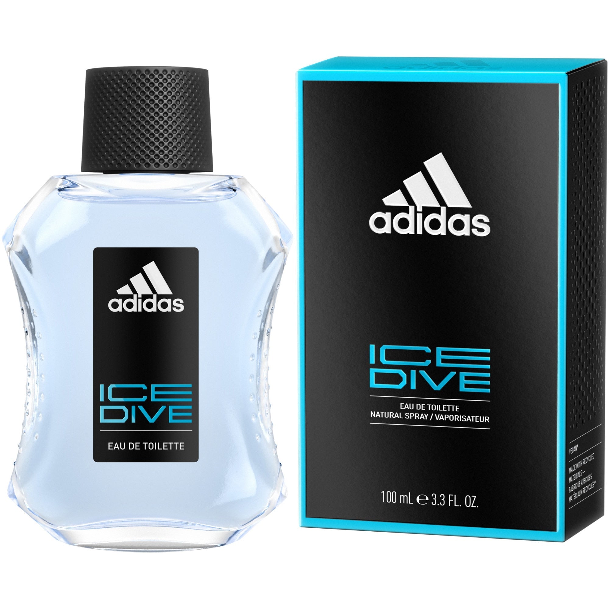 Adidas Ice Dive Eau De Toilette For Men - Aromatic Fougere Perfume 100ml