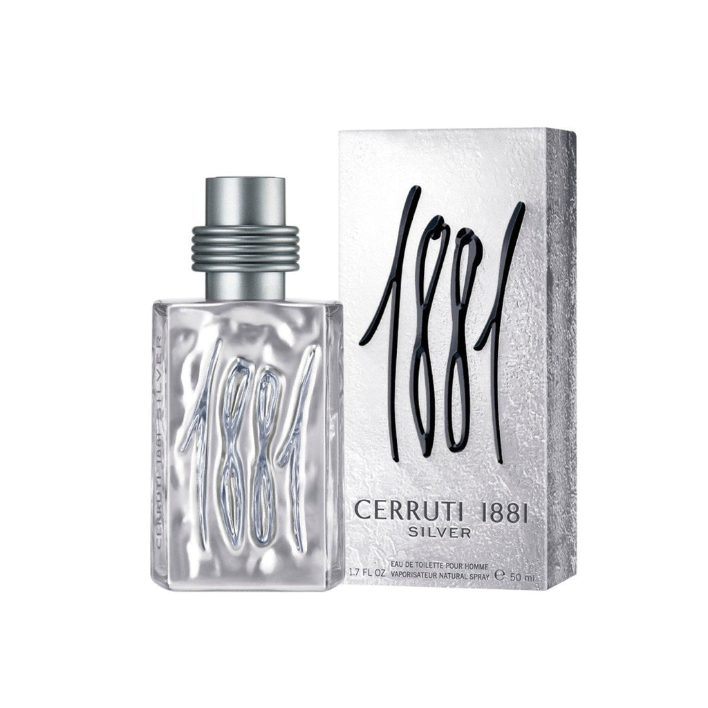 Cerruti 1881 Silver Pour Homme Eau De Toilette For Men - Aromatic Fougere Perfume 50ml