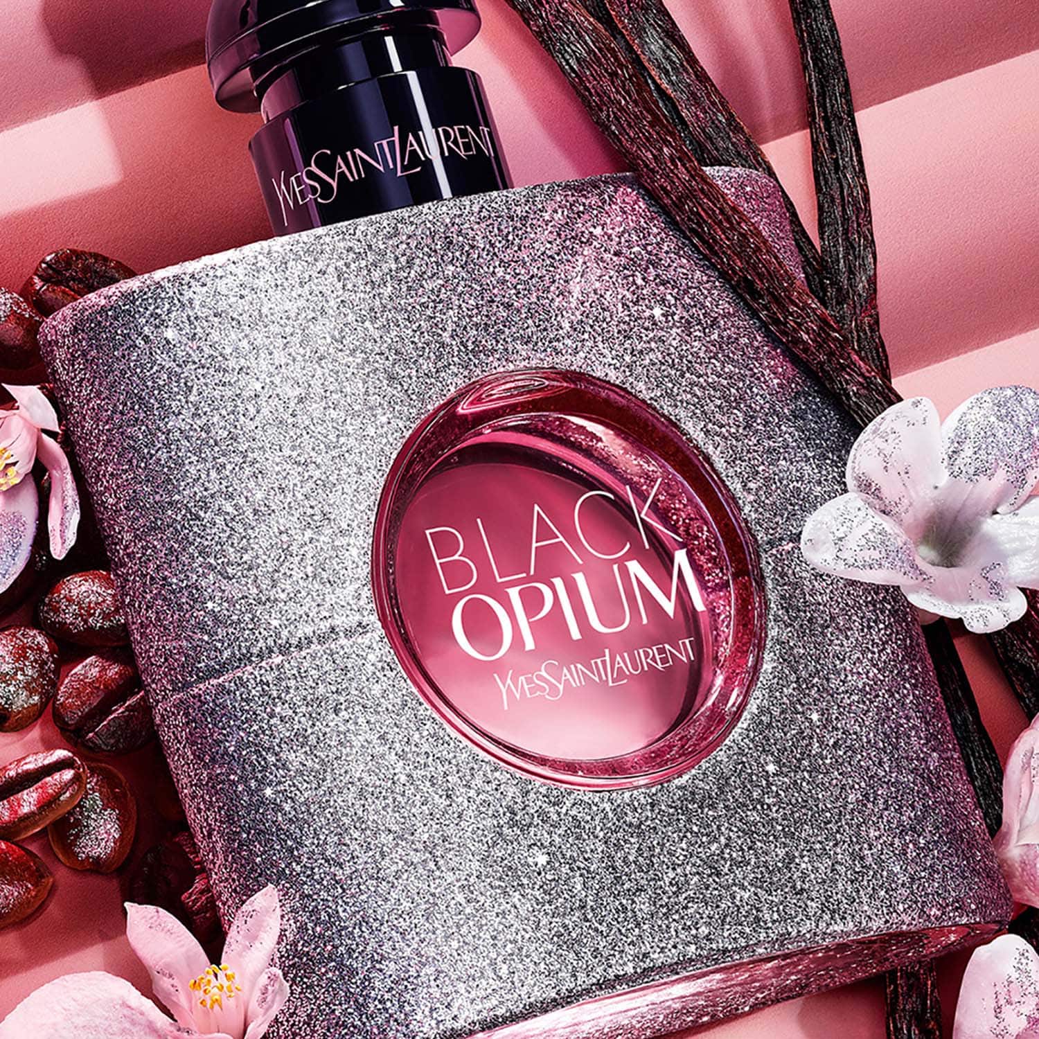 Yves Saint Laurent Black Opium Eau De Parfum Glitter For Women - Oriental Floral Perfume 90ml